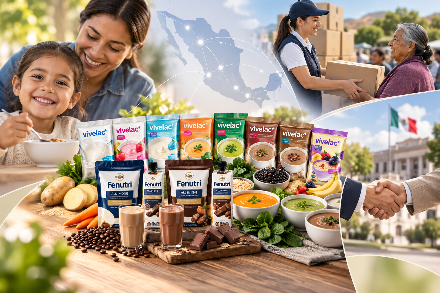 Alimentación, apoyo comunitario y colaboración institucional con productos Fenutri y Vivelac